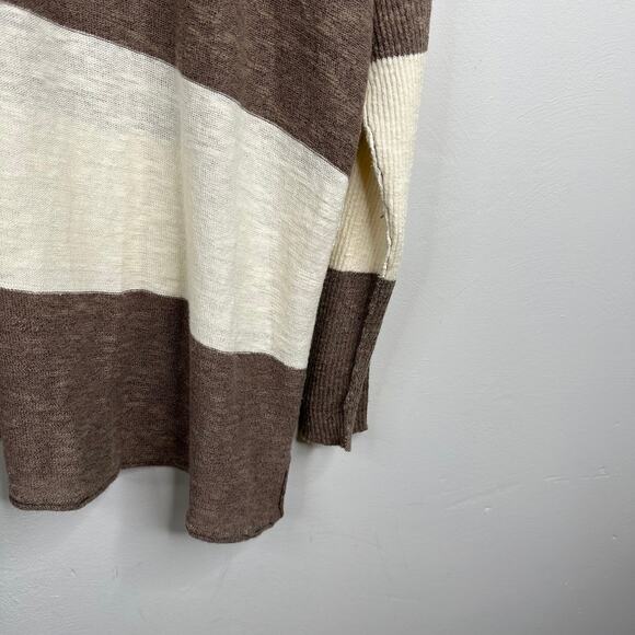 Free People Brown & Cream Striped Gold Rush Henley - Picture 8 of 8